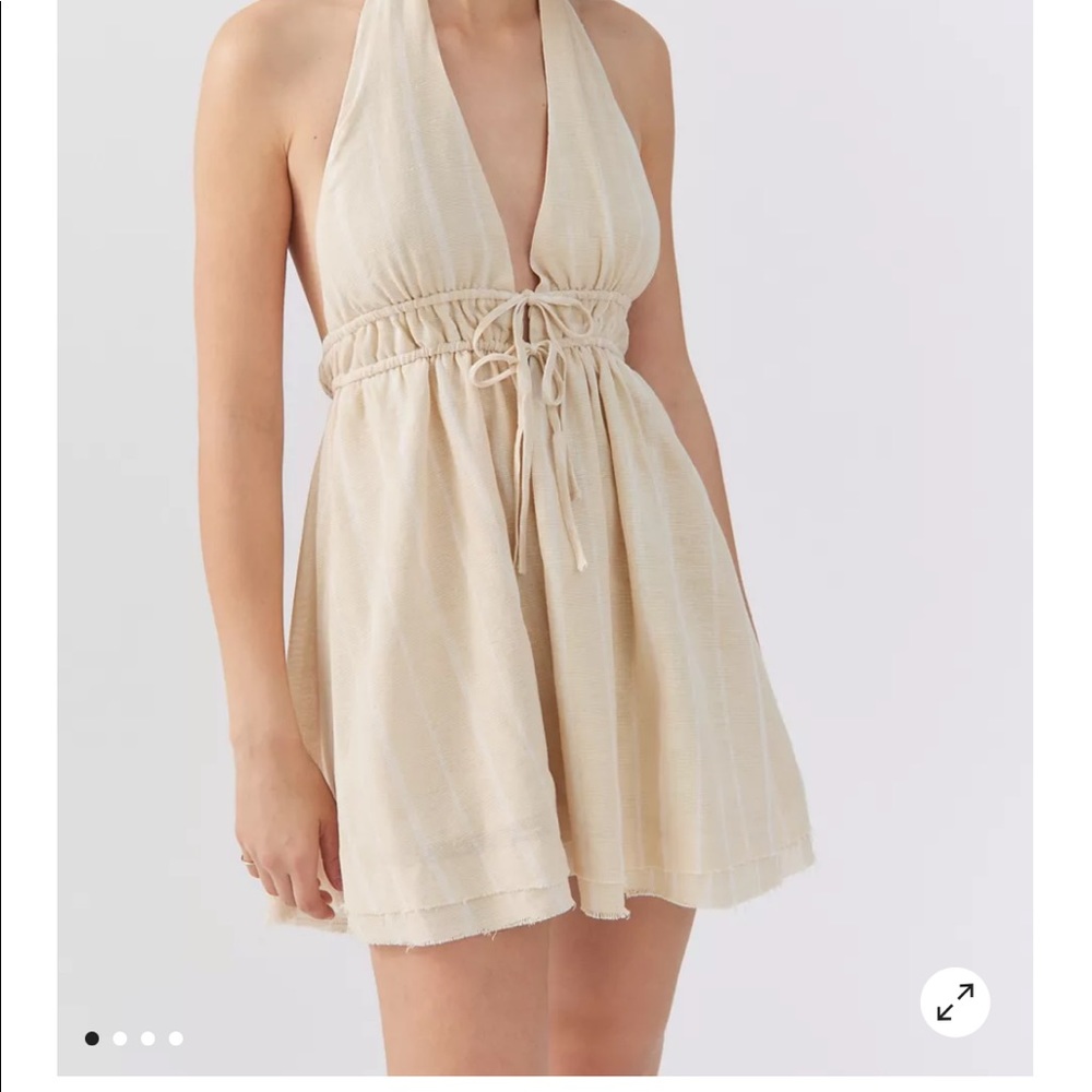 Urban Outfitters Sunshine linen halter dress